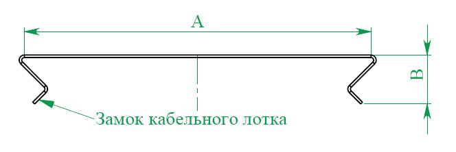 Крышка лотка замкового 300х25х2500х0,7 (☑) - Цена 725 руб.